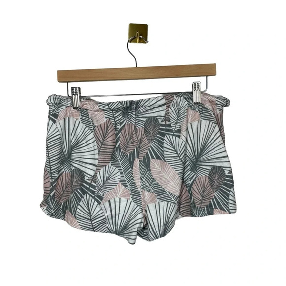 PJ Salvage Women’s Geo Palm Pajama Shorts in Pink Clay Size M - Picture 9 of 12